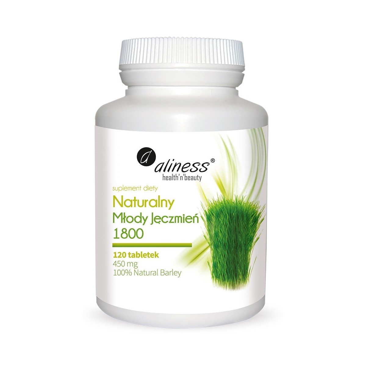 Aliness Naturalny Młody Jęczmień 1800 120 tabletek
