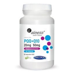PQQ 20 mg + Koenzym Q10 50 mg (60 kaps) Aliness