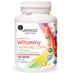 Aliness Witaminy i minerały 100% x 120 tabletek