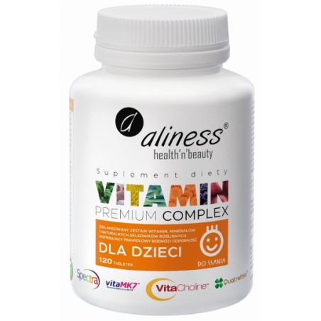 Aliness Premium Vitamin Complex dla dzieci x 120 tabletek do ssania