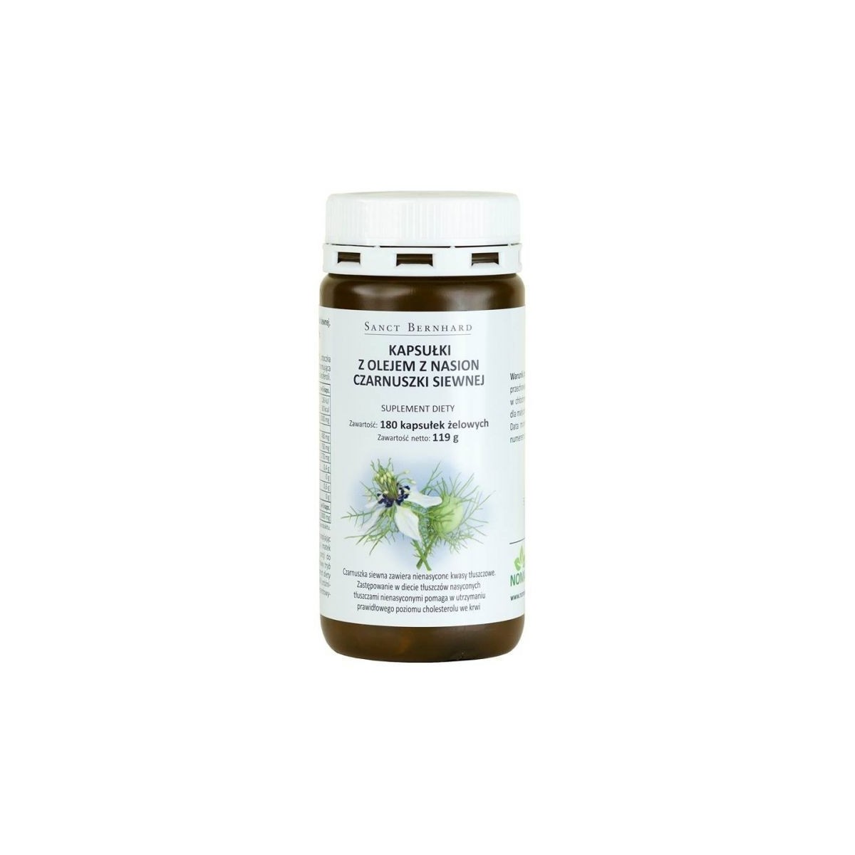 Olej z Czarnuszki siewnej 500 mg (180 kaps.)