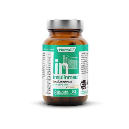 Insulinmed™ poziom glukozy 60 kaps Vcaps® | Herballine™ Pharmovit