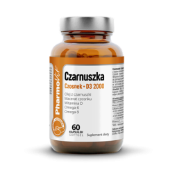 Czarnuszka czosnek + D3 2000 60 kaps Softgel | Clean Label Pharmovit