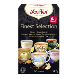 HERBATKA EKSPRESOWA FINEST SELECTION (MIX HERBATEK) BIO (6 x 3 TOREBKI) 34,2 g - YOGI TEA