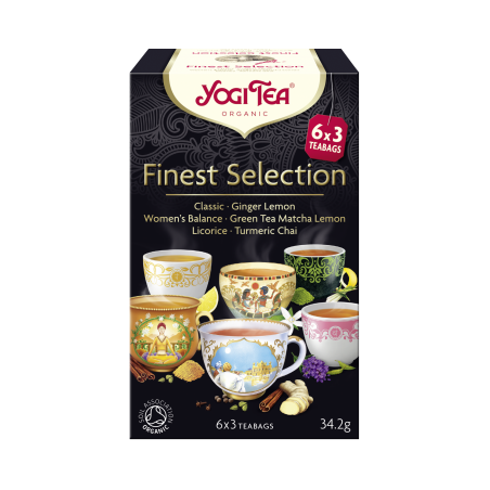 HERBATKA EKSPRESOWA FINEST SELECTION (MIX HERBATEK) BIO (6 x 3 TOREBKI) 34,2 g - YOGI TEA