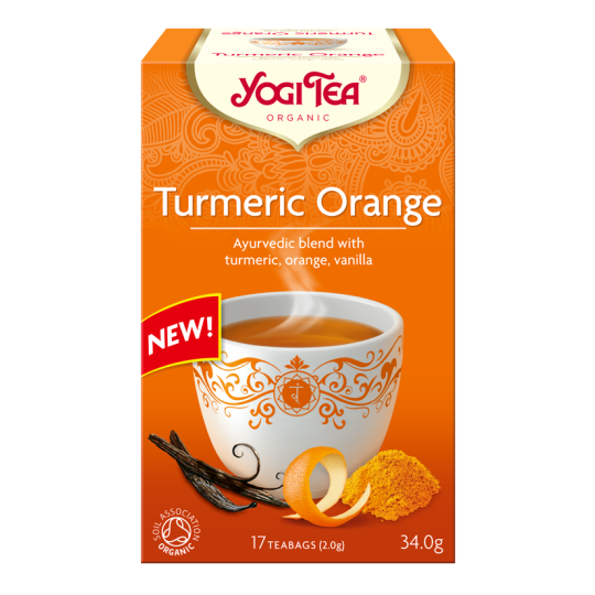 HERBATKA KURKUMA POMARAŃCZA (TURMERIC ORANGE) BIO (17 x 2 g) 34 g - YOGI TEA