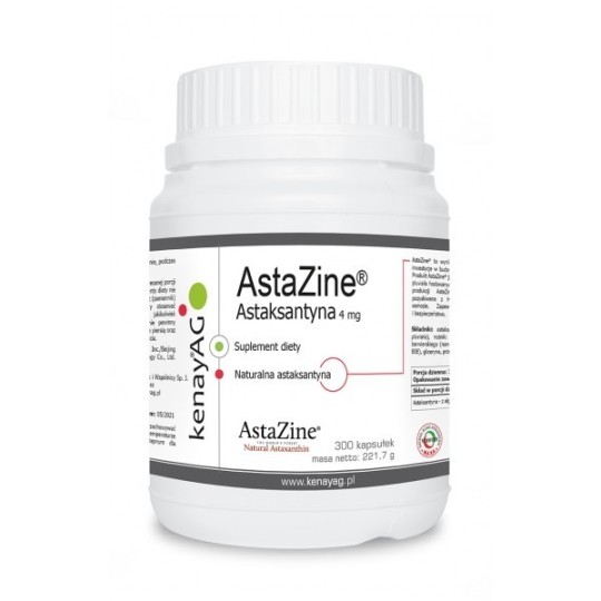 AstaZine® Astaksantyna 4 mg (300 kapsułek) - suplement diety