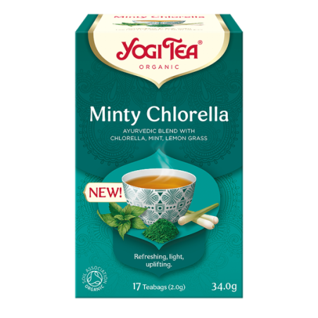 HERBATKA MIĘTOWA Z CHLORELLĄ (MINTY CHLORELLA) BIO (17 x 2 g) 34 g - YOGI TEA
