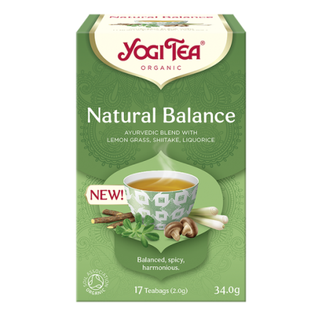 HERBATKA NATURALNA RÓWNOWAGA Z SHIITAKE (NATURAL BALANCE) BIO (17 x 2 g) 34 g - YOGI TEA