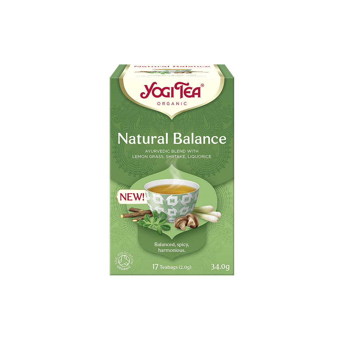 HERBATKA NATURALNA RÓWNOWAGA Z SHIITAKE (NATURAL BALANCE) BIO (17 x 2 g) 34 g - YOGI TEA