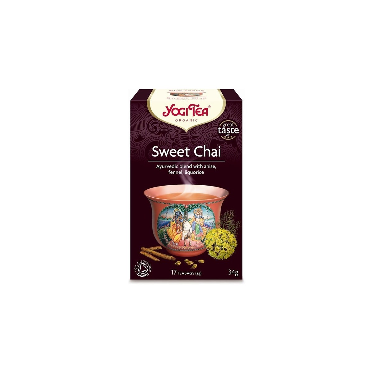 HERBATKA SŁODKI CHAI (SWEET CHAI) BIO (17 x 2 g) 34 g - YOGI TEA