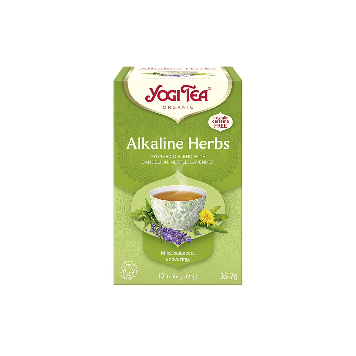 HERBATKA ZIOŁA ALKALICZNE (ALKALINE HERBS) BIO (17 x 2,1 g) 35,7 g - YOGI TEA