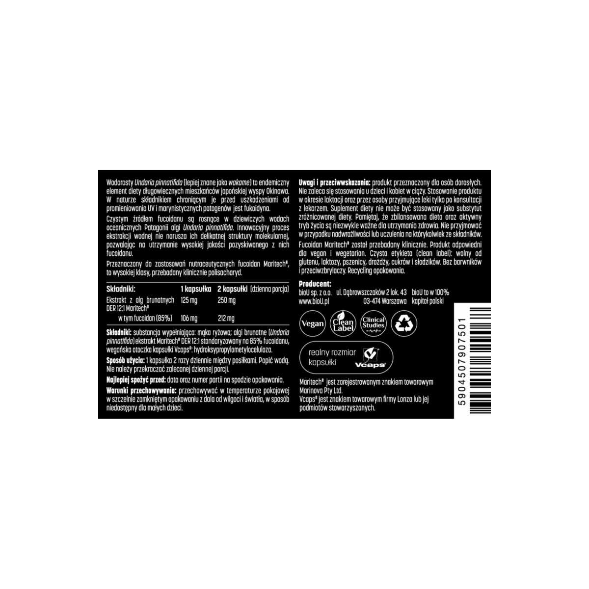 Efficient 85% Fucoidan by Maritech® (60 kaps.) - kocimietkahasz.pl