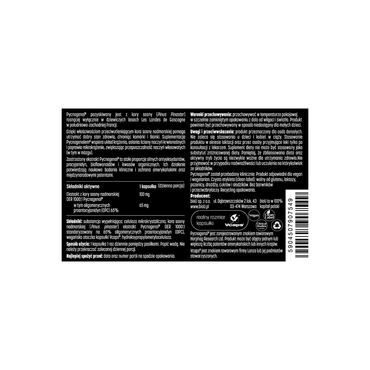 Efficient Pycnogenol® 65% OPC (60 kaps.)