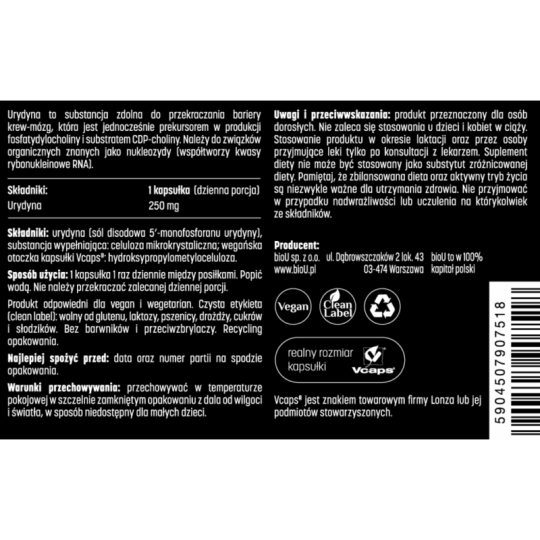 Efficient Uridine 250 mg (60 kaps.)