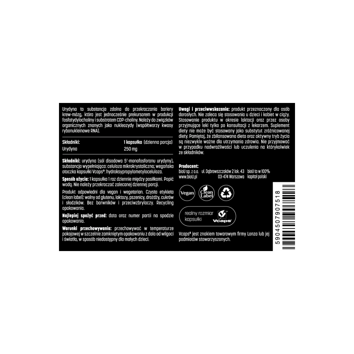 Efficient Uridine 250 mg (60 kaps.)