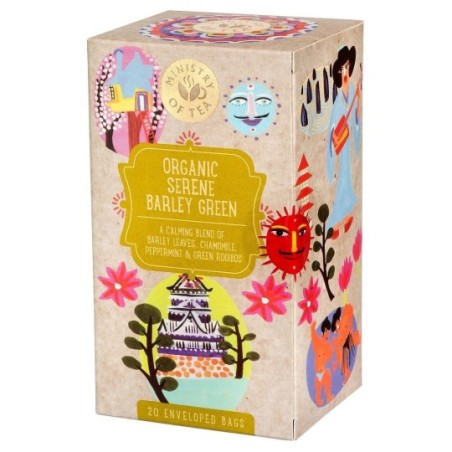 HERBATKA ROOIBOS ZIELONY Z TRAWĄ JĘCZMIENNĄ (SERENE BARLEY GREEN) BIO (20 x 1,7 g) 34 g - MINISTRY OF TEA