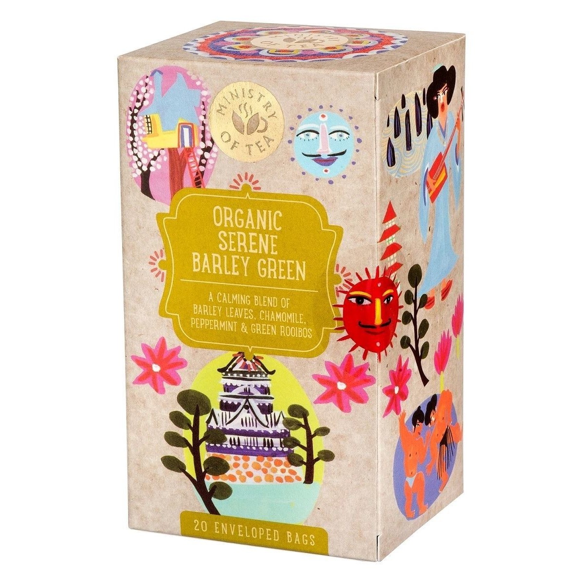 HERBATKA ROOIBOS ZIELONY Z TRAWĄ JĘCZMIENNĄ (SERENE BARLEY GREEN) BIO (20 x 1,7 g) 34 g - MINISTRY OF TEA