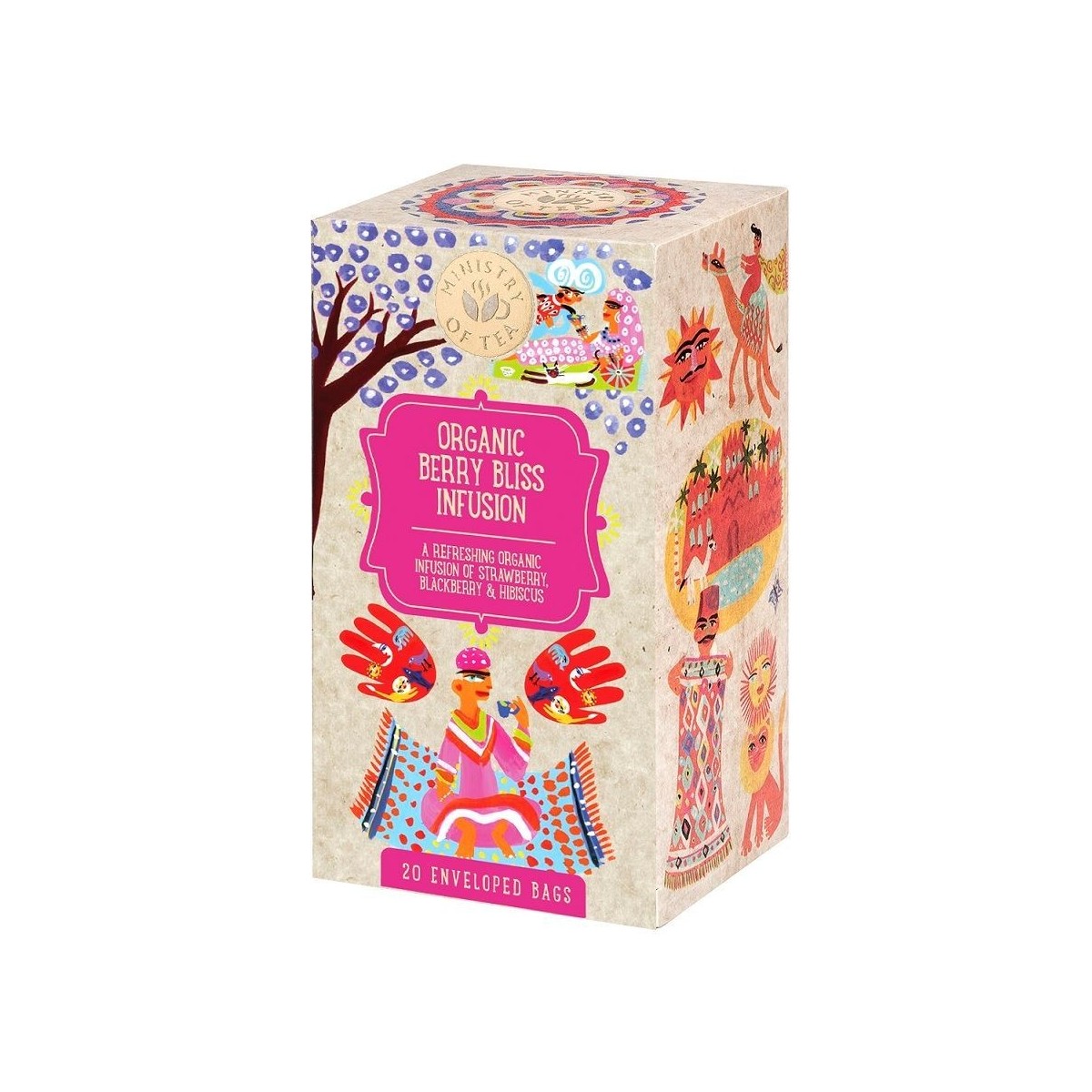 HERBATKA Z HIBISKUSEM O SMAKU TRUSKAWKOWO - JAGODOWYM (BERRY BLISS INFUSION) BIO (20 x 1,5 g) 30 g - MINISTRY OF TEA