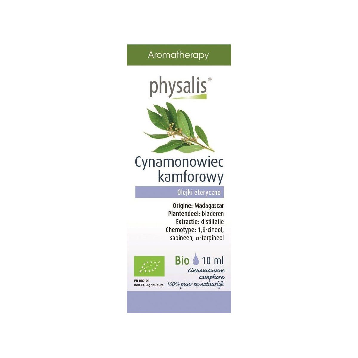 OLEJEK ETERYCZNY CYNAMONOWIEC KAMFOROWY (RAVINTSARA) BIO 10 ml - PHYSALIS