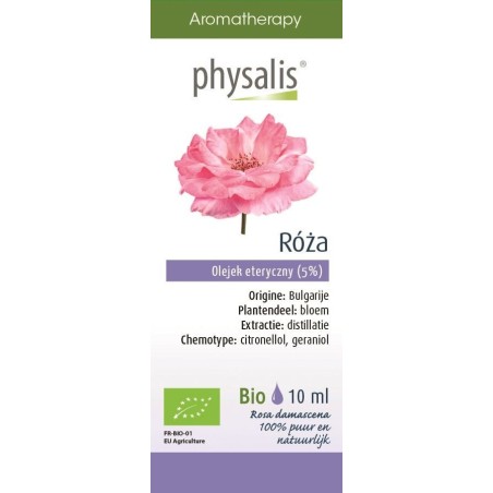 OLEJEK ETERYCZNY RÓŻA DAMASCEŃSKA (ROOS) BIO 10 ml - PHYSALIS