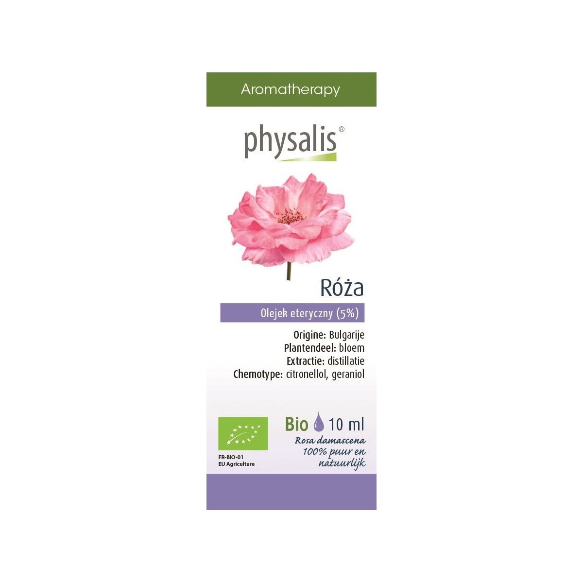 OLEJEK ETERYCZNY RÓŻA DAMASCEŃSKA (ROOS) BIO 10 ml - PHYSALIS