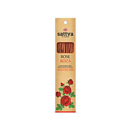 KADZIDŁO INDYJSKIE RÓŻA (15 szt.) 30 g - SATTVA