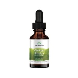 Swanson Ginkgo Biloba liquid ekstrakt (29,6ml) - kocimietkahasz.pl