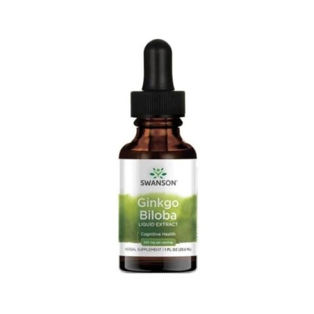 Swanson Ginkgo Biloba liquid ekstrakt (29,6ml) - kocimietkahasz.pl