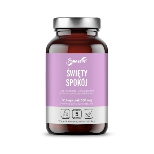 Panaseus Święty Spokój 50 kaps. - Zioło na stres - kocimietkahasz.pl