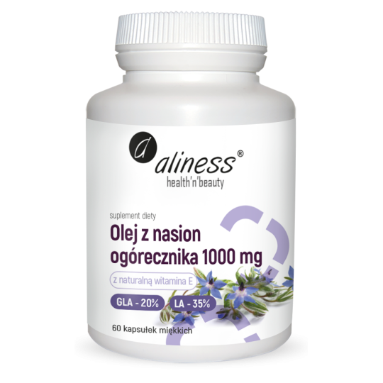 Olej z nasion ogórecznika 20%/35% 1000 mg x 60 kaps. Aliness