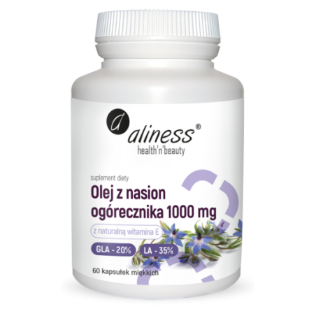 Olej z nasion ogórecznika 20%/35% 1000 mg x 60 kaps. Aliness