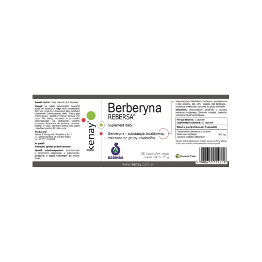 Berberyna REBERSA® (60 kapsułek) Kenay - kocimietkahasz.pl