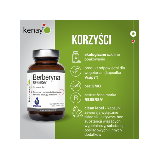 Berberyna REBERSA® (60 kapsułek) Kenay - kocimietkahasz.pl