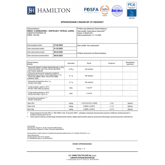 Kwercetyna z Quercefit® (60 kapsułek) - suplement diety