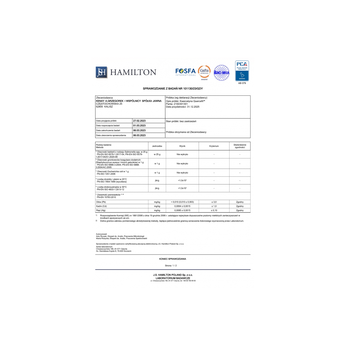 Kwercetyna z Quercefit® (60 kapsułek) - suplement diety