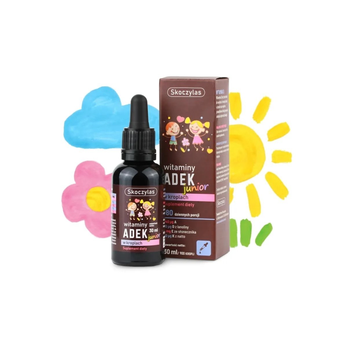 SKOCZYLAS WITAMINY ADEK junior- 30 ml krople