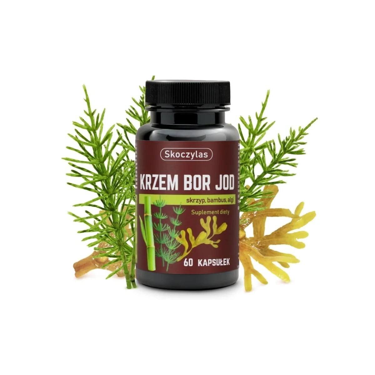 KRZEM BOR JOD skrzyp, bambus, algi 60 Kapsułek Skoczylas
