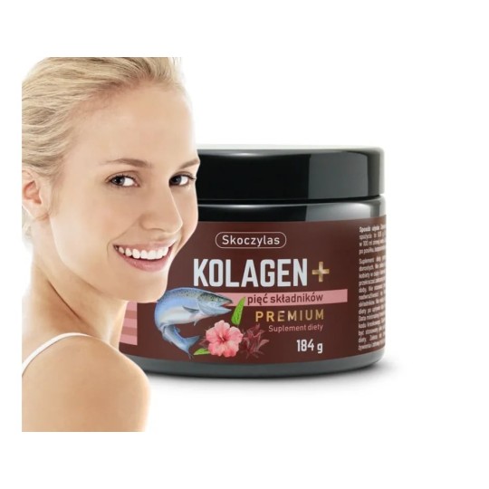 Kolagen + pięć składników PREMIUM 184g Skoczylas
