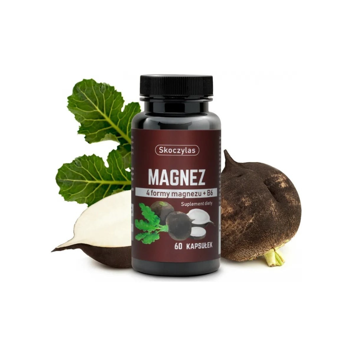 Skoczylas Magnez 4 Formy Czarna Rzepa 60Kaps