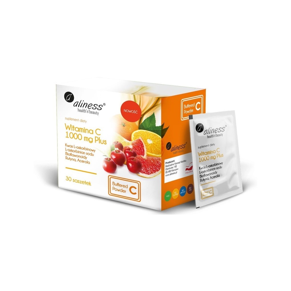 Witamina C 1000 mg PLUS bioflaw, rutyna, acer. x 30 ...