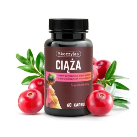 Ciąża, kwas foliowy + żurawina - 60 Kapsułek - Skoczylas