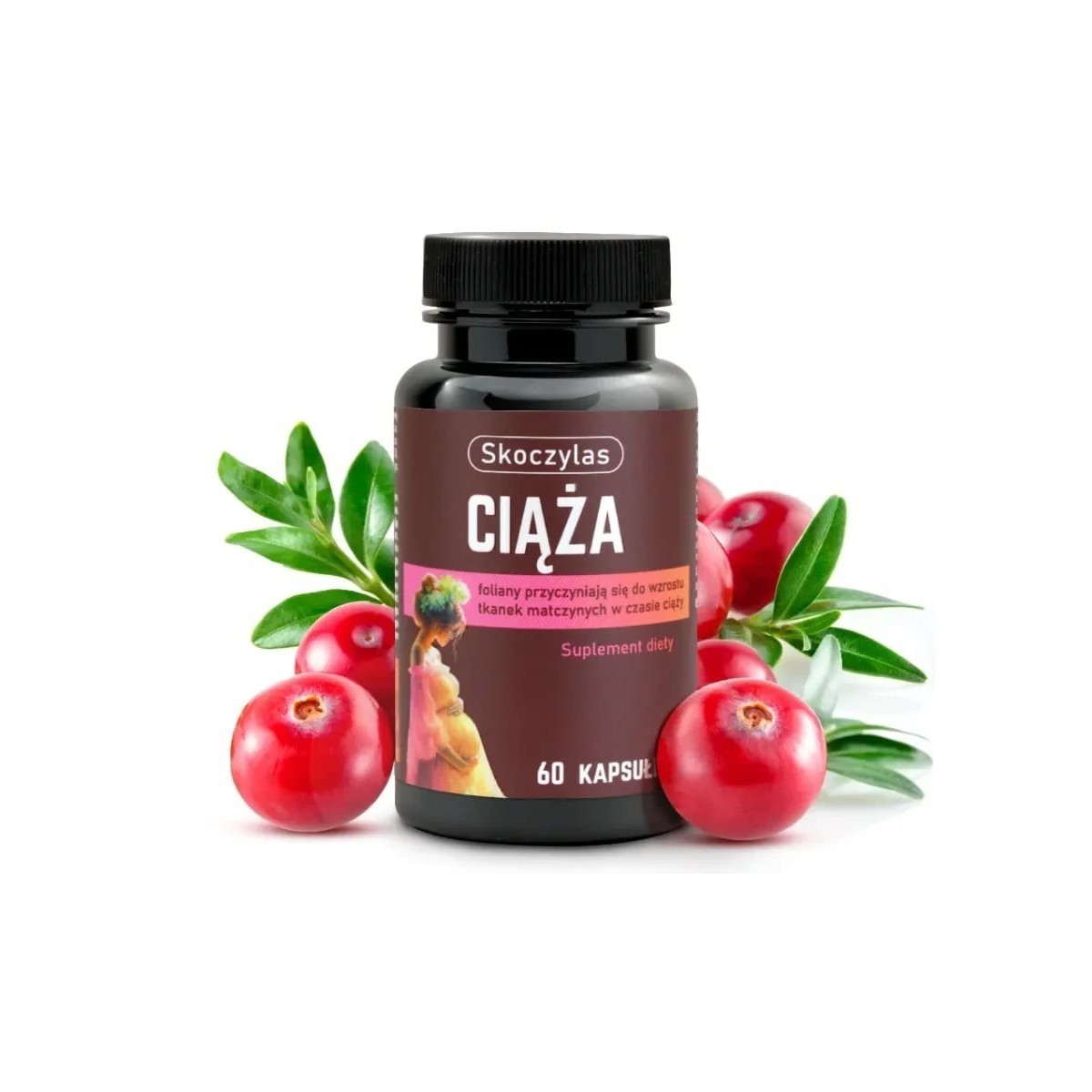 Ciąża, kwas foliowy + żurawina - 60 Kapsułek - Skoczylas