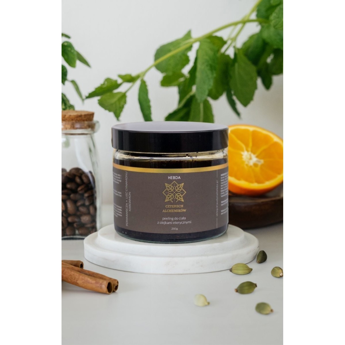 Czterech Alchemików® – peeling do ciała [kawa/ pomarańcza/ kardamon]