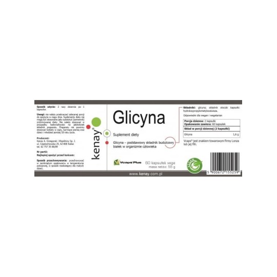 Glicyna (60 kapsułek) Kenay - suplement diety