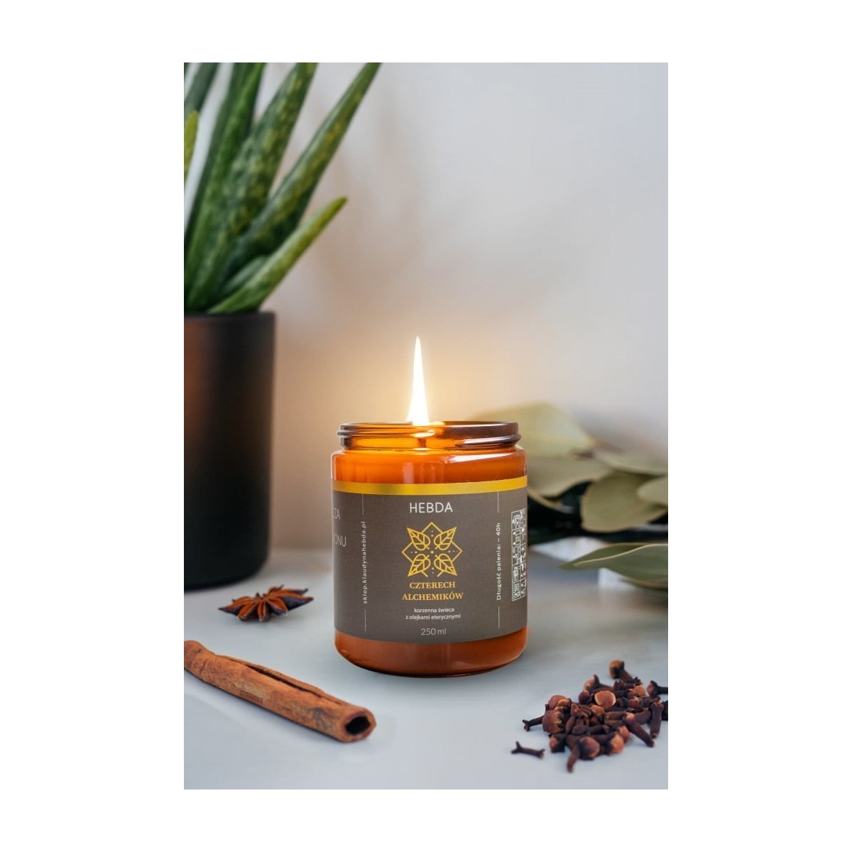 Świeca Czterech Alchemików® (cynamon i pomarańcza) [250 ml]