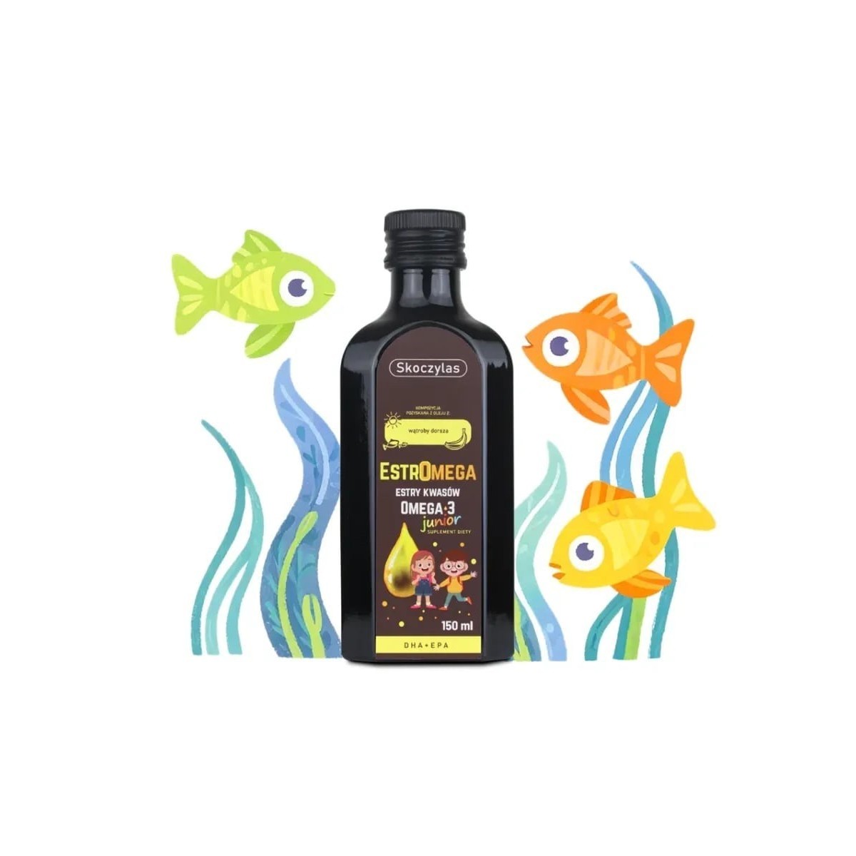 Skoczylas ESTROMEGA rybie kwasy omega 3 junior 150 ml