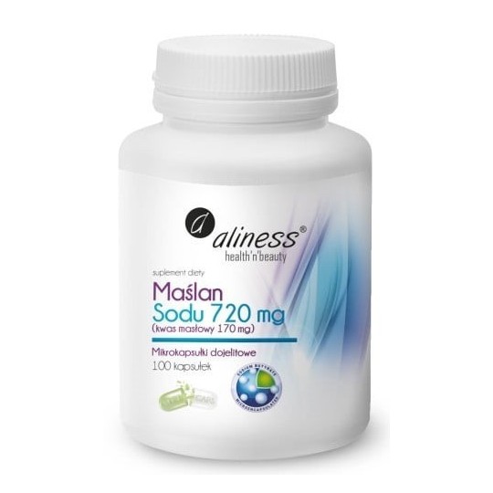 Maślan Sodu 720 mg (Kwas masłowy 170 mg) x 100 VEGE ...