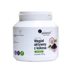 Aliness Węgiel aktywny z kokosa Food Grade 200 g