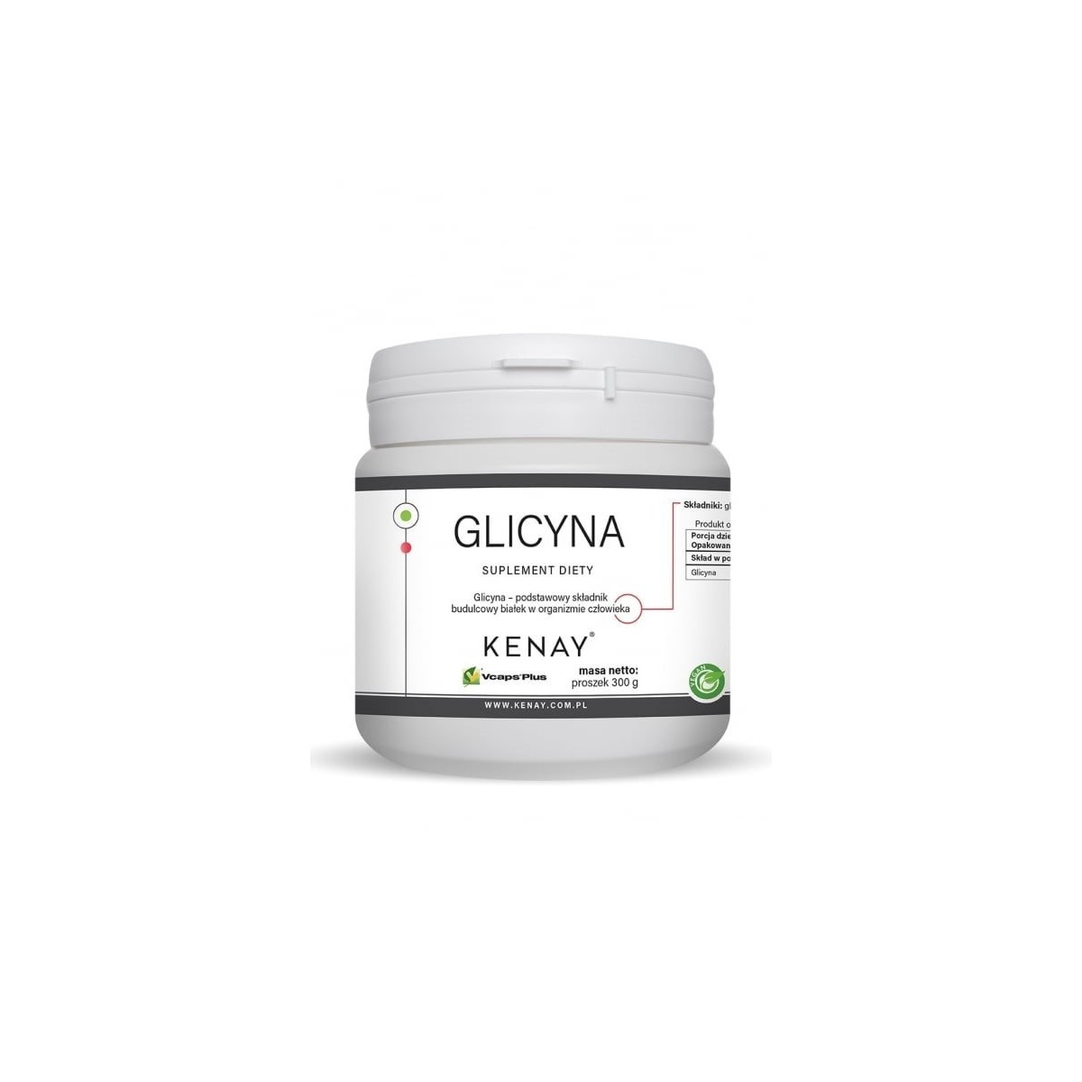 Kenay Glicyna (proszek 300 g) - suplement diety